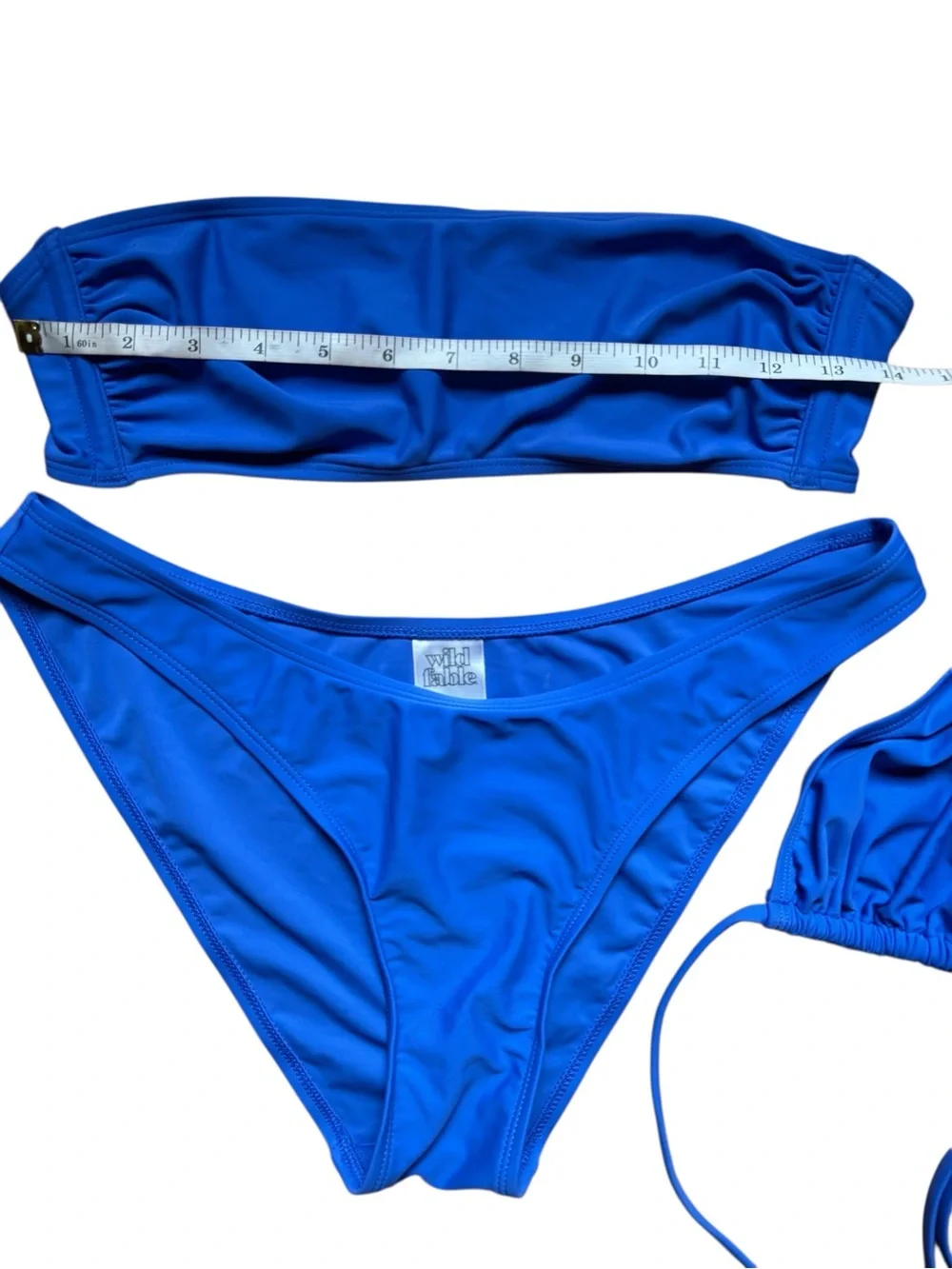 wild fable Royal Blue Three-Piece Bikini Set